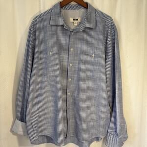 Joseph Abboud Men’s XXL Long Sleeve‎ 100% Cotton Striped Shirt